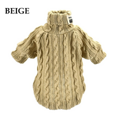 Winter Warm Knitted Turtleneck Sweater for Small Dogs or Cats